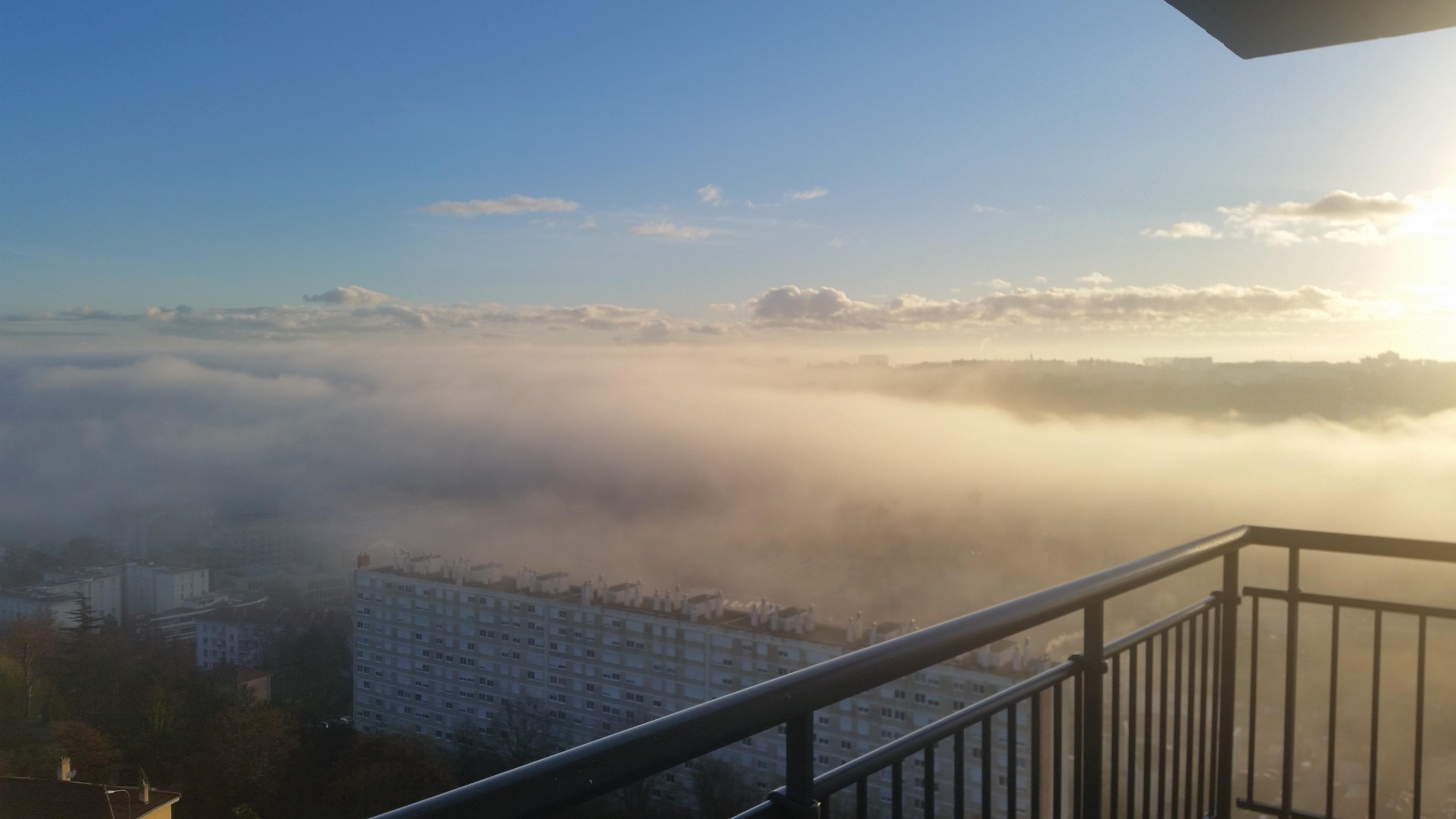 Brouillard sur la Saône  Lyon Vaise